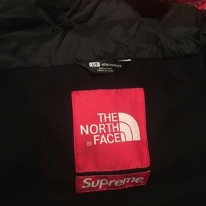 north face supreme red bandana